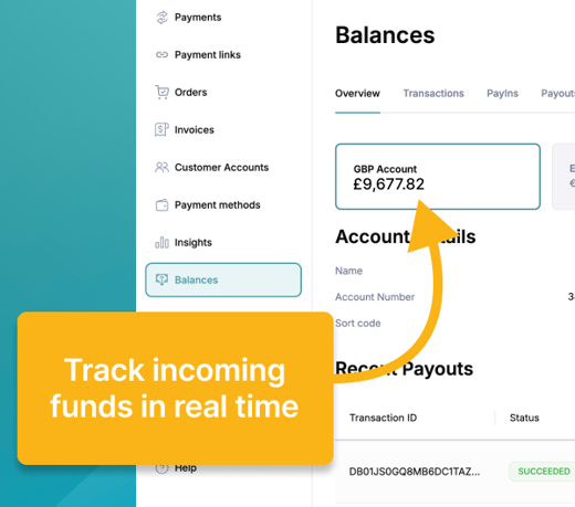 Track your intra-day balance in real-time